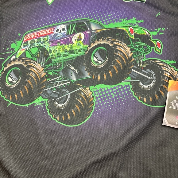 Grave Digger Monster Jam Jersey in Black and Purple - Picture 5 of 5